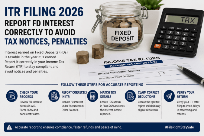 ITR Filing 2026: Filing Your ITR? Report FD Interest Correctly, Avoid Tax Notices & Penalties