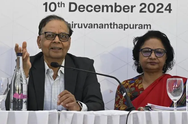 File Pic Of Annie George Mathew With Arvind Panagariya, Chairman Of The 16Th Finance Commission